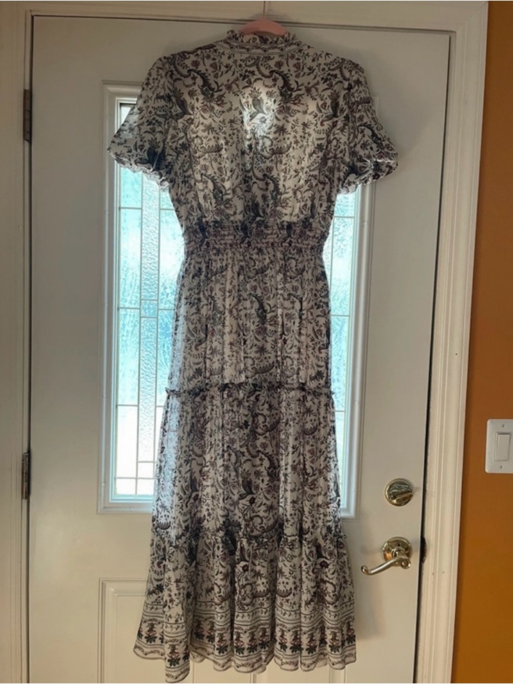 Max Studio White Maxi Dress with Black Floral Print - Picture 2 of 4